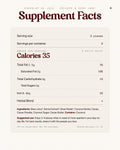 Supplement Facts - Chocolat de Joie kanna chocolate