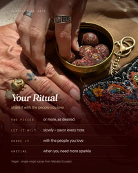 Your Ritual - how to enjoy Chocolat de Joie: two pieces or more, as desired, shared with the people you love