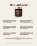 The Magic Inside - Élixir d'Extase ingredients: kanna, shatavari, damiana, rose, vanilla and Ceylon cinnamon in raw honey